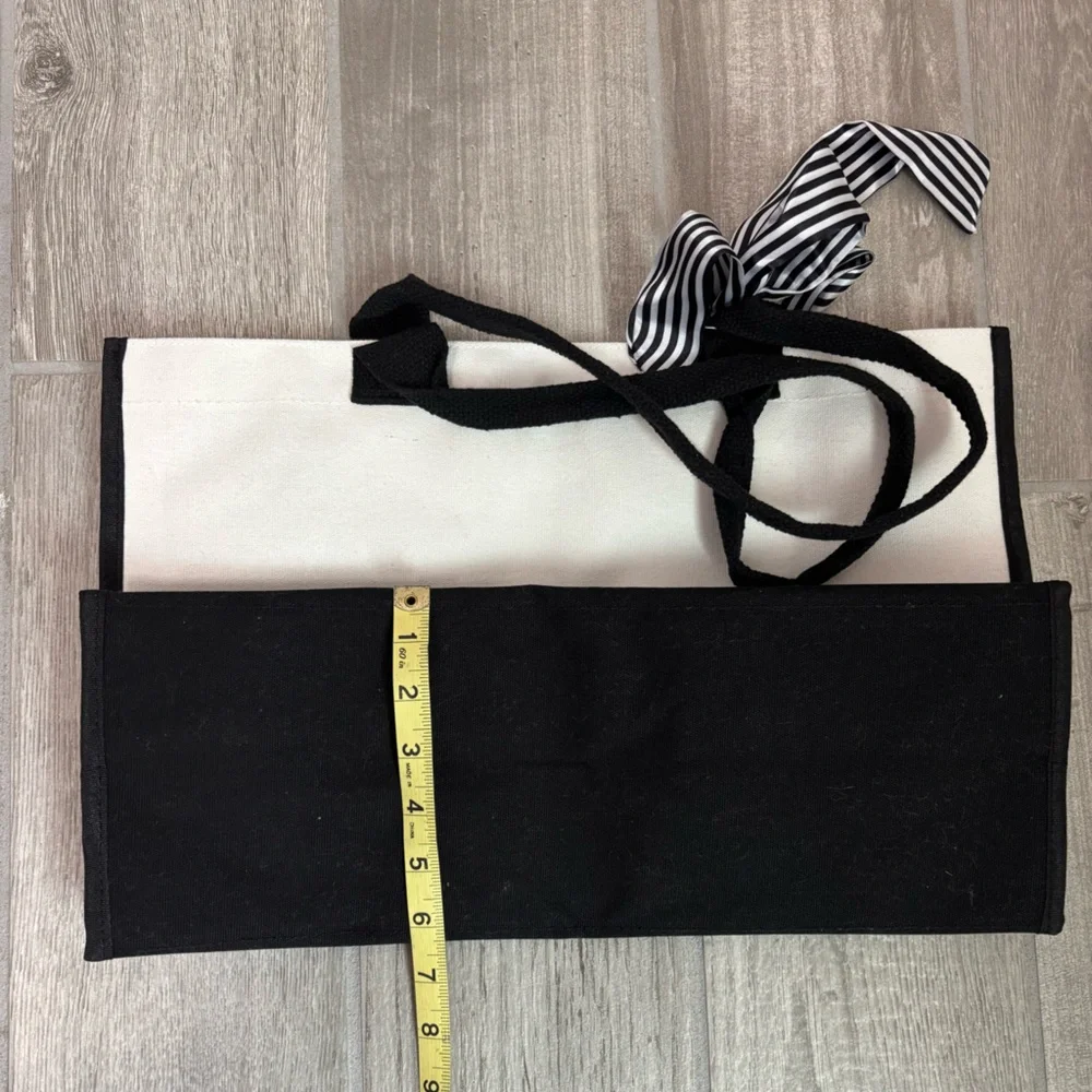 NWOT Black and White Tote Bag with S Monogram